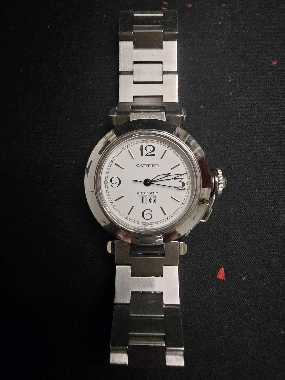 Cartier Pasha C Big Date Wristwatch in Silver with Red Presentation Box - Picture 2 of 5